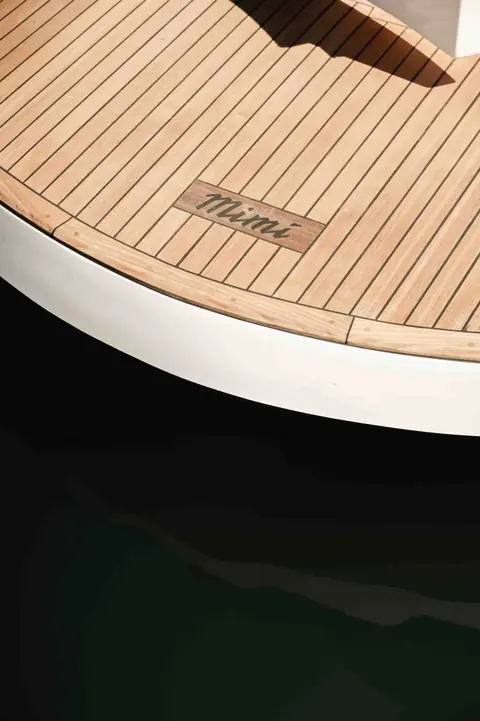 The teak, up close